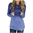 thumbnail image 1 of Fridja Mode Femmes Pull à Capuche Imprimé Manches Longues Blouses Chandail en Molleton Tops, 1 of 5