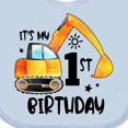 thumbnail image 4 of Inktastic Construction Truck It's My 1st Birthday Boys or Girls Baby Bib, 4 of 4