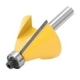thumbnail image 1 of Router Bit, 8mm Shank Chamfer Bevel Edging Router Bit, Carbon Steel Woodworking Milling Cutter for Wood, Wood Work Carpenter Tools, 1 of 8