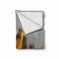thumbnail image 2 of Safari Soft Flannel Fleece Throw Blanket, Wild Animal Cheetah Standing on Termite Mound Savannah Nature View, Cozy Plush for Indoor and Outdoor Use, 50" x 60", Ginger Apricot Dust, by Ambesonne, 2 of 6
