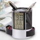 thumbnail image 3 of Titular de la pluma Irfora Lápiz Soporte para lápices LCD digital Escritorio Despertador Malla Soporte para lápiz Calendario Temporizador Temperatura Calendario Mesa Escritorio Reloj 2 Cajón pequeño Irfora Titular de la pluma, 3 of 7