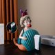 thumbnail image 1 of Estatua de resina para niña, soporte para pañuelos, caja para pañuelos, funda para pañuelos de dibujos animados, soporte para papel, caja para servill Azul Soledad Sostenedor del tejido, 1 of 8