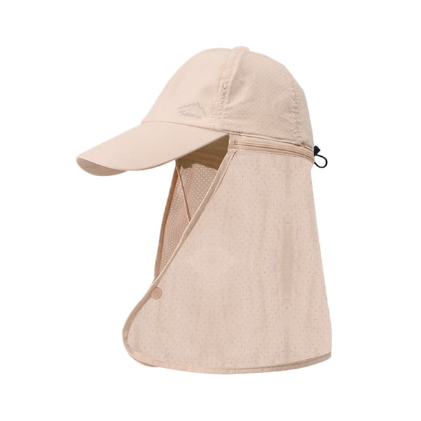 maneras de usar un sombrero protector solar. Sombrero de pescador para senderismo y pesca, para hombres y mujeres, con secado rápido, de béisbol para exteriores con chal.