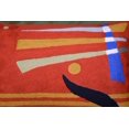 thumbnail image 2 of Kashmir Designs Funda de almohada lumbar Kandinsky naranja abstracta con elementos modernos, funda de almohada para silla, funda de almohada contemporánea, decoración de casa de campo, sofá de lana bo, 2 of 5
