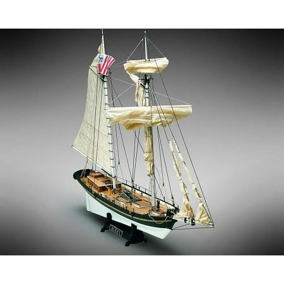Mamoli MV55 -Alert - Wood Plank-On-Frame Ship Model Kit - Length: 428 mm (17"), Height: 500 mm (20") Scale 1/45