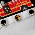 thumbnail image 4 of jejeloiu Firefighting Truck Curtains Pack of 2 (42x84 Each),Emergency Rescue Vehicle Curtains Blackout,Red Black Bedroom Curtains For Boys Girl,Microfiber Bedroom Decor, 4 of 6