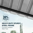 thumbnail image 4 of EROMMY 14'x20' RV Carport, Heavy Duty Car-Port with Reinforced Metal Frame, Weather-Resistant Galvanized Steel Roof Shelters, Outdoor Car-Shed for 2 Vehicles, Truck, Boat and SUV, Gray, 4 of 7