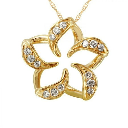 Foreli 0.3CTW Diamond 14K Yellow Gold Necklace