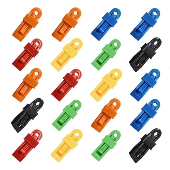 Yammee 20Pcs Tarp Clip Lock Grip Clamps for Tent Banners Cover Awnings Shade Cloth