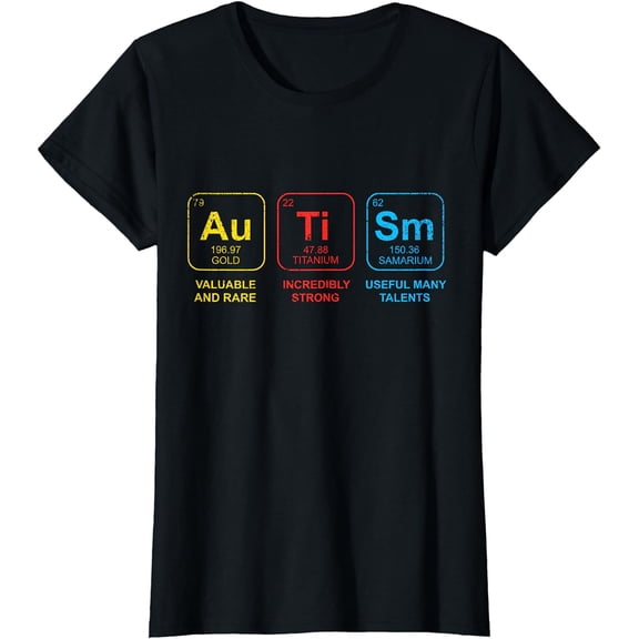 Autism Awareness Elements Periodic Table ASD T-Shirt