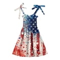 thumbnail image 4 of felwors Girls July 4th Dress Red White Blue Toddler Patriotic Outfit American Sundress 1-6 Years(Light Blue,4-5 Years), 4 of 5