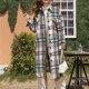 thumbnail image 2 of Chaqueta de otoño para mujer de un solo pecho con abertura lateral Estilo vintage Traje diario FLhrweasw Nuevo, 2 of 9