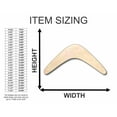 thumbnail image 2 of Unfinished Wood Boomerang Wood Shape - Craft - up to 46" DIY 5" / 1/8", 2 of 3