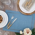 thumbnail image 4 of Saro Lifestyle Table Placemats With Laser-Cut Hemstitch Design (Set of 4) Denim, 4 of 5