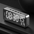 thumbnail image 5 of Reloj Despertador con Sonido Inteligente Reloj Despertador con Música LED Reloj de Escritorio Montado en la Pared Reloj Despertador para Estudiantes Pantalla de Temperatura Negro, 5 of 5
