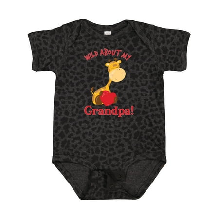 

Inktastic Wild About My Grandpa Gift Baby Boy or Baby Girl Bodysuit