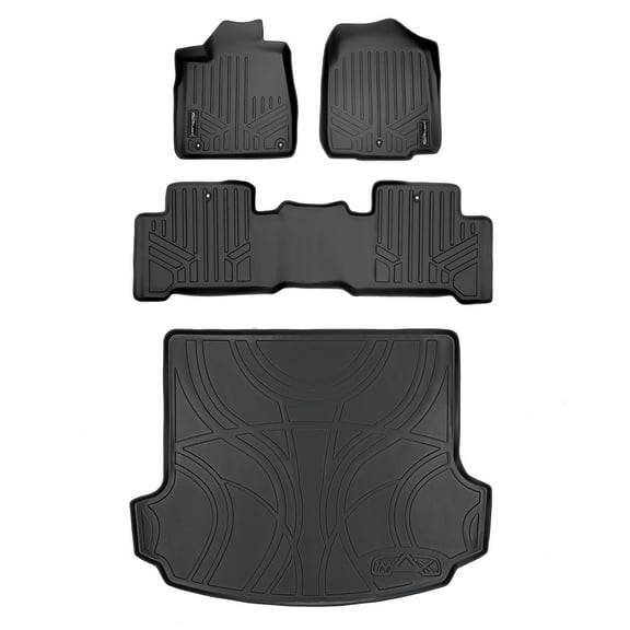 SMARTLINER 3 Rows Custom Fit Floor Liners Compatible with 2007 - 2013 Acura MDX (Gasoline)