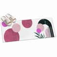 thumbnail image 2 of Hallway Runner Rug 2'x6', Boho Middle Century Kitchen Runner Rugs Non-Slip Carpet Mats, Abstract Pink Geometric Botanical Bedside Rugs Runners Washable Floor Carpet for Bathroom Laundry Room, 2 of 8