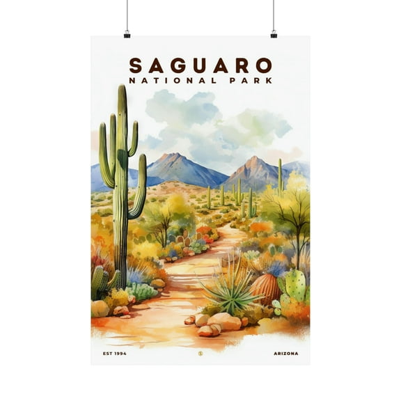 ELNEIT - Saguaro National Park Poster, Unframed Matte Paper, S08