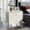 Modern-White, variant on HLR 20" Modern Fluted Nightstand, White Wood Bedside Table with 2 Drawers & Gold Metal Handles