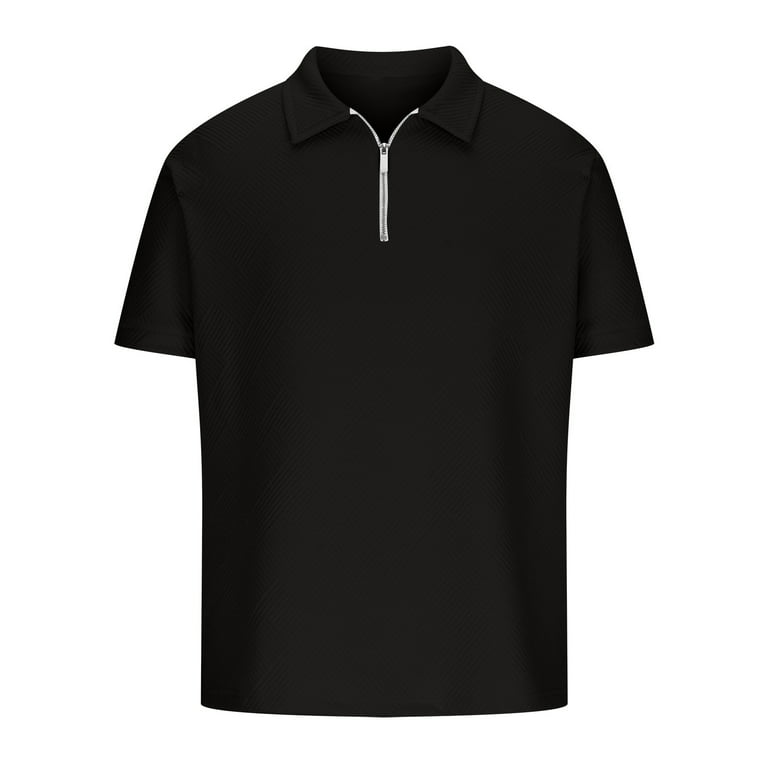 Black Dress Shirts for Men Men Casual Solid Turndown Pullover
