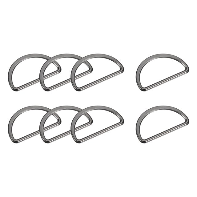 Metal D-Anillo Hebillas, 15uds 30mm(1,18") 2mm Grosor Soldados D-Anillos Hebilla para Correas Costura Ropa Correas Bolsos Cinturones Bricolaje Accesorios, Oscuro Gris