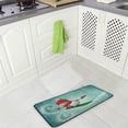 thumbnail image 2 of Coolnut Kitchen Rugs,3D Snowman on Snowboard Non Slip Washable Cushioned Carpets Polyester AntiFatigue Comfort Porch Floor Mat Christmas Decoration 39×20 in, 2 of 7