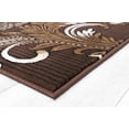 thumbnail image 6 of Allstar 5x7 Modern Area Rug in Brown with Charcoal Grey Patchwork Floral Patchwork design (4' 11" x 6' 11"), 6 of 8