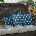 thumbnail image 2 of Greendale Home Fashions 19'' x 12'' Reversible Outdoor Throw Pillow, Set of 2, Stars, 2 of 4