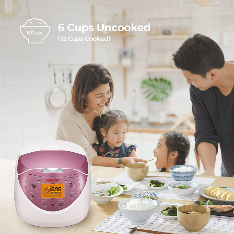 Cuckoo CR-0631F Rice Cooker 6 Cups Uncooked 3 Liters 3.2 Quarts Pink Rose