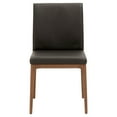 thumbnail image 4 of Leatherette Dining Chair with Sleigh Stitched Back,Set of 2, Sable Brown- Saltoro Sherpi, 4 of 5