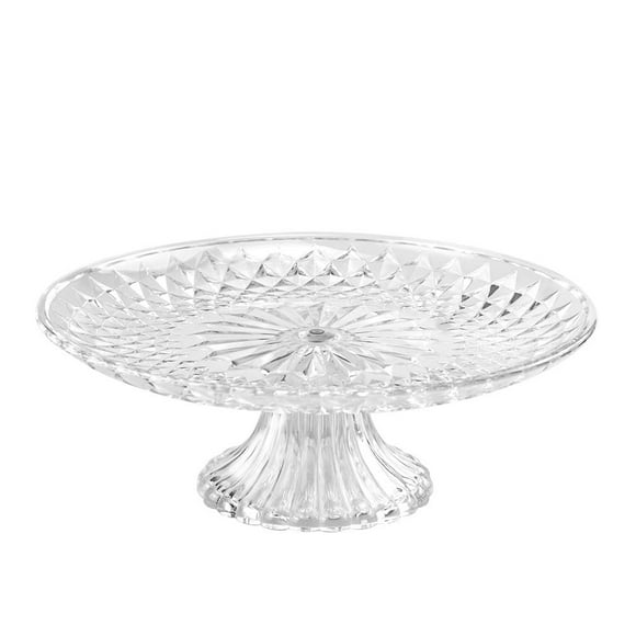 12 inch Plastic Clear Cake Stands Dessert Stands Cake Holder Cake Platter Pedestal Cake Display Stands for Wedding Cakes Serving Platters for Parties