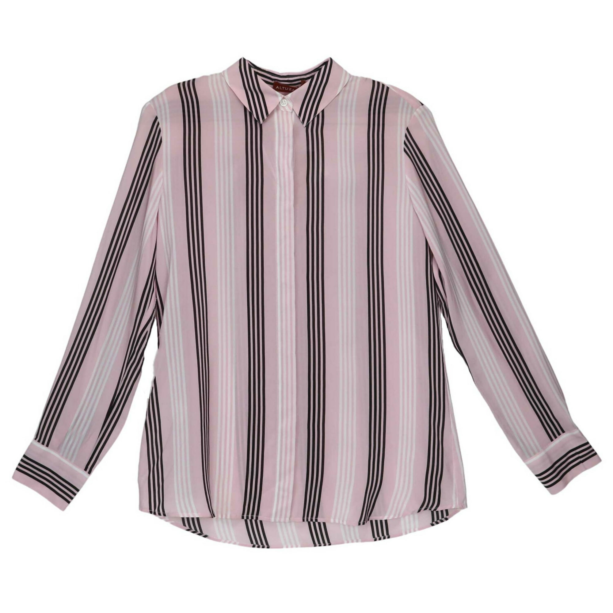 Altuzarra Women's Rosewater Multi Stripe Sheer Striped Silk Blouse