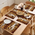 thumbnail image 5 of Black And Brown Leopard Placemats Set&nbsp;of&nbsp;6 Abstract Vintage White Animal Prints Heat Insulation Washable Place Mats, Non-Slip Table Mats for Dining Table Party Kitchen Decor,13x19 Inch, 5 of 9