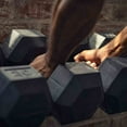 thumbnail image 2 of Signature Fitness Hex Dumbbells Strength Training Workout Equipment Set, 30 lbs, 2 of 4