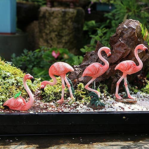  Aydinids 20 Pcs Miniature Flamingo Figurine Flamingo Cake  Decoration Fairy Garden Luminous Outdoor Lawn Decor for Moss Landscape DIY  Terrarium Home Decor Birthday Gifts : Patio, Lawn & Garden