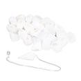 thumbnail image 2 of Juego de 25 uds de piedras rúnicas de cristal con bolsa de péndulo, piedras curativas de runas de adivinación de buena suerte para meditación, cristal blanco, 2 of 5