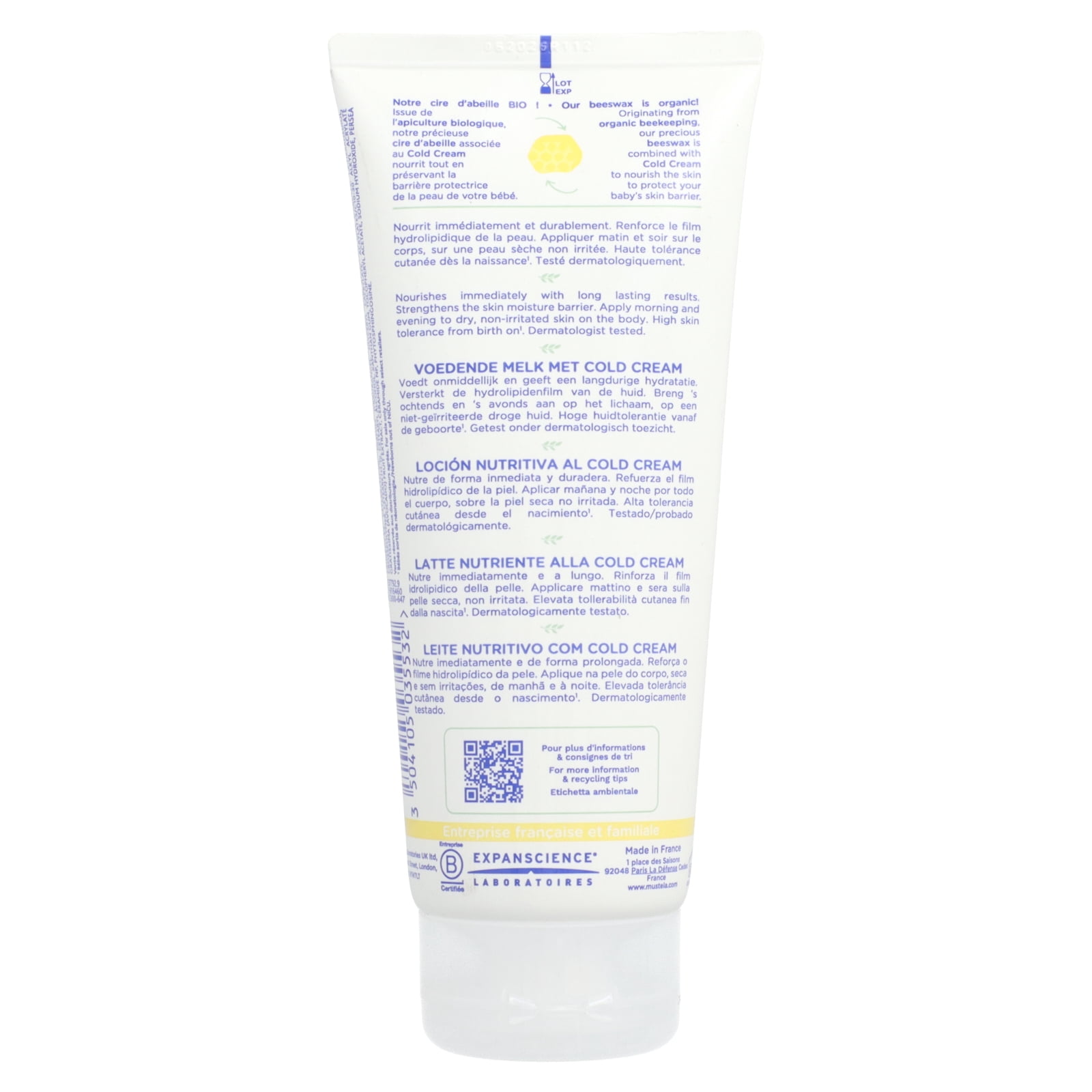 Mustela Nourishing Body Lotion With Cold Cream - For Dry Skin 200ml/6.76oz