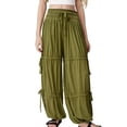 thumbnail image 2 of Eashery Pants for Women High Waist Loose Womens Trouser Pants Womens Pants Dressy Casual (Green,M), 2 of 5