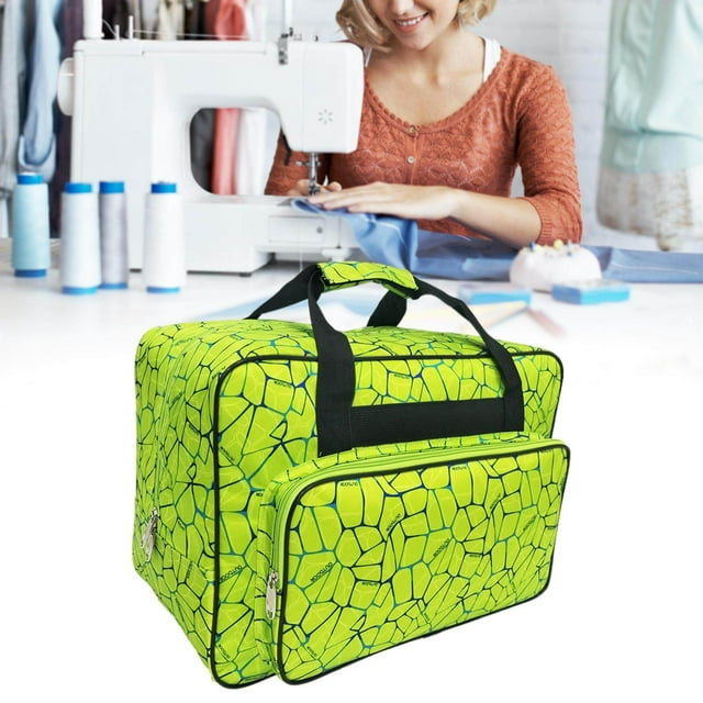 kurtrusly Multi-Function Sewing Machine Storage Bag Dust Cover Storage Pocket Handbag Holder Green