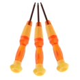 thumbnail image 4 of Yellow Anti-Slip Screw Wrench Tool for Car Keys Repair 3pcs Set Plastic and Metal, 4 of 5
