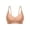 Khaki, variant on lnmuld Women Wireless Seamless V Cami Bra Thin Adjustable Strap Solid Removable Pad Laser Cut Invisible Everyday Comfort Bra M,Beige