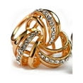 thumbnail image 2 of FOMIYES Golden Rhinestone 3 Ring Scarf Clip Durable Alloy for Elegant Wear, 2 of 3