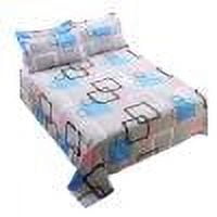 Wdhugt Bedding Queen Size Set Cotton Grid Sheet Modern Reversible Checkered Bedding Set All Season Bedding Sheet Comforters Sets (Nocomforter) 63 × 90 In With 2 Pillowcases