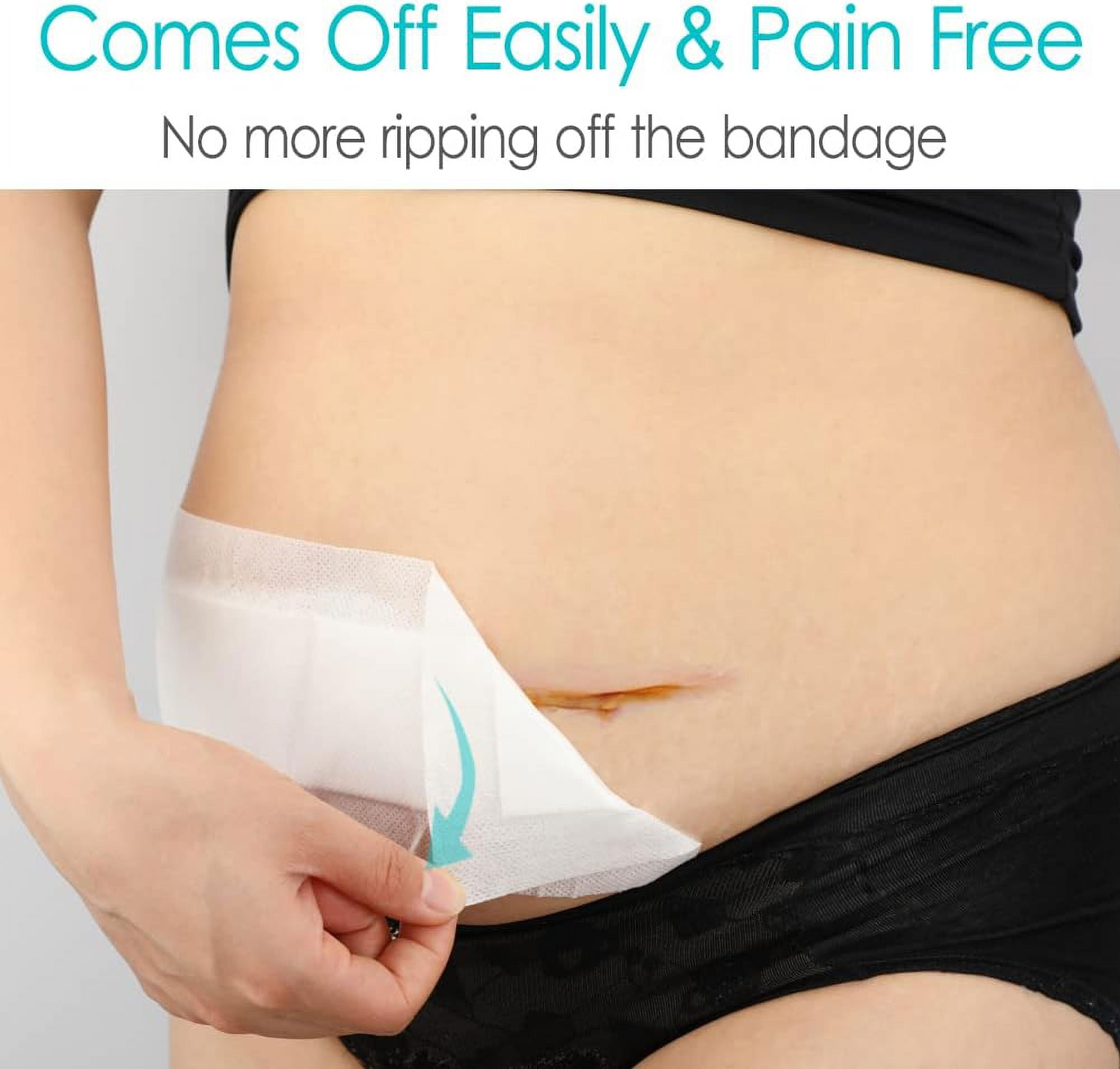 Adhesive Island Wound Dressings Knee Replacement Surgery Breathable Bordered Gauze Large Bandage Patches with Non-Stick Pad for Hip Surgery Abdominal Back Incision 4"x10" (Pack of 10) 4x10 Inch