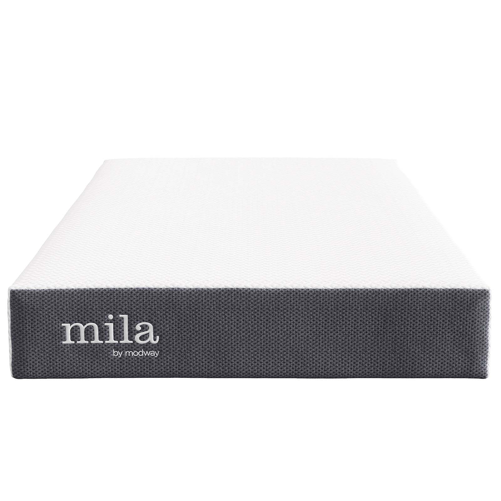 Modway Mila 8" Twin Size Memory Foam Mattress in Gray