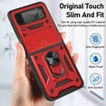 thumbnail image 6 of for Samsung Galaxy Z Flip 3 5G Case, with Ring Kickstand and Camera Protection,Heavy Duty Protective Shockproof Protective Rubber PC Phone Back Cover for Samsung Galaxy Z Flip 3 5G, Red, 6 of 8