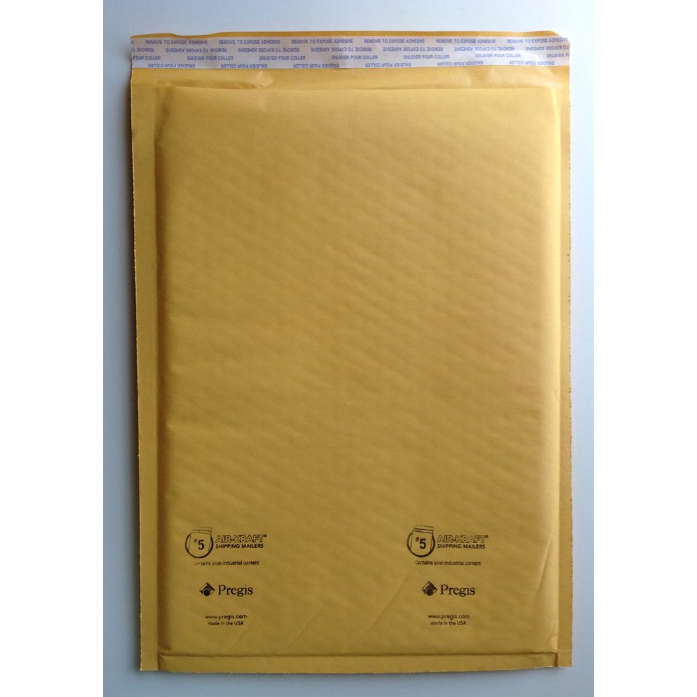 AIRKRAFT AirCushioned / Kraft SelfSeal Bubble Mailers, Size 5 (74397