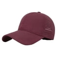 thumbnail image 2 of Eoperou Unisex Hat Hollow Out Sun Protection Spring Summer Adjustable Sweat-wicking Baseball Hat for Outdoor, 2 of 8