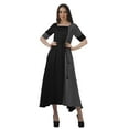 thumbnail image 1 of Moomaya Robe Décontractée en Viscose à Encolure Dégagée Imprimée pour Femmes Robe Midi, 1 of 4